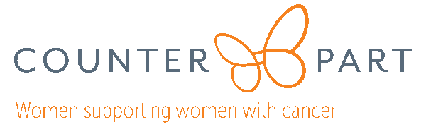 Counterpart logo (stylized logo with orange and blue writing)